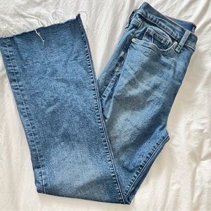 Gap 70’s flare jeans. Distressed at the bottom